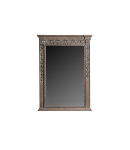 CONCHA CARVED WOOD MIRROR